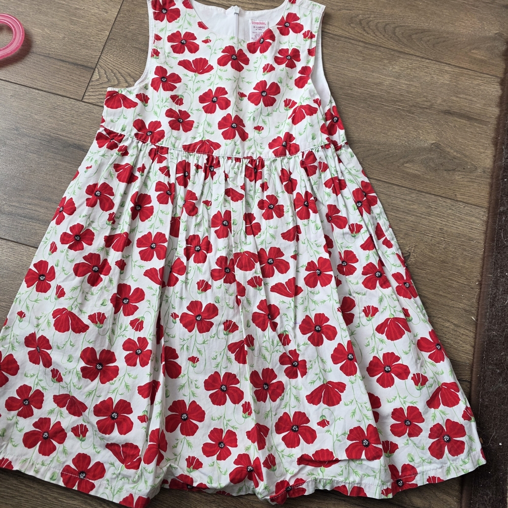 Gymboree Red and White Floral Kids Dress